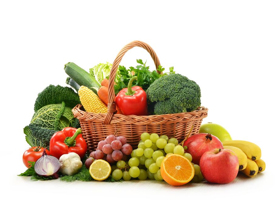 ダイエット中の新鮮な果物と野菜